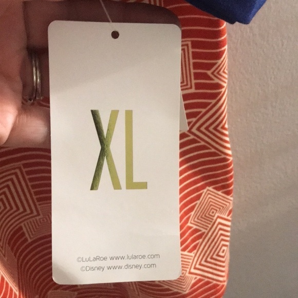 NWT Disney Mickey Mouse Orange/Navy blue LulaRoe Randy baseball tee size XL - Picture 7 of 8